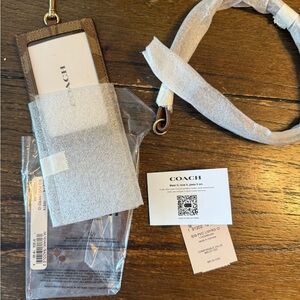 Coach Metallic Gold ID Holder